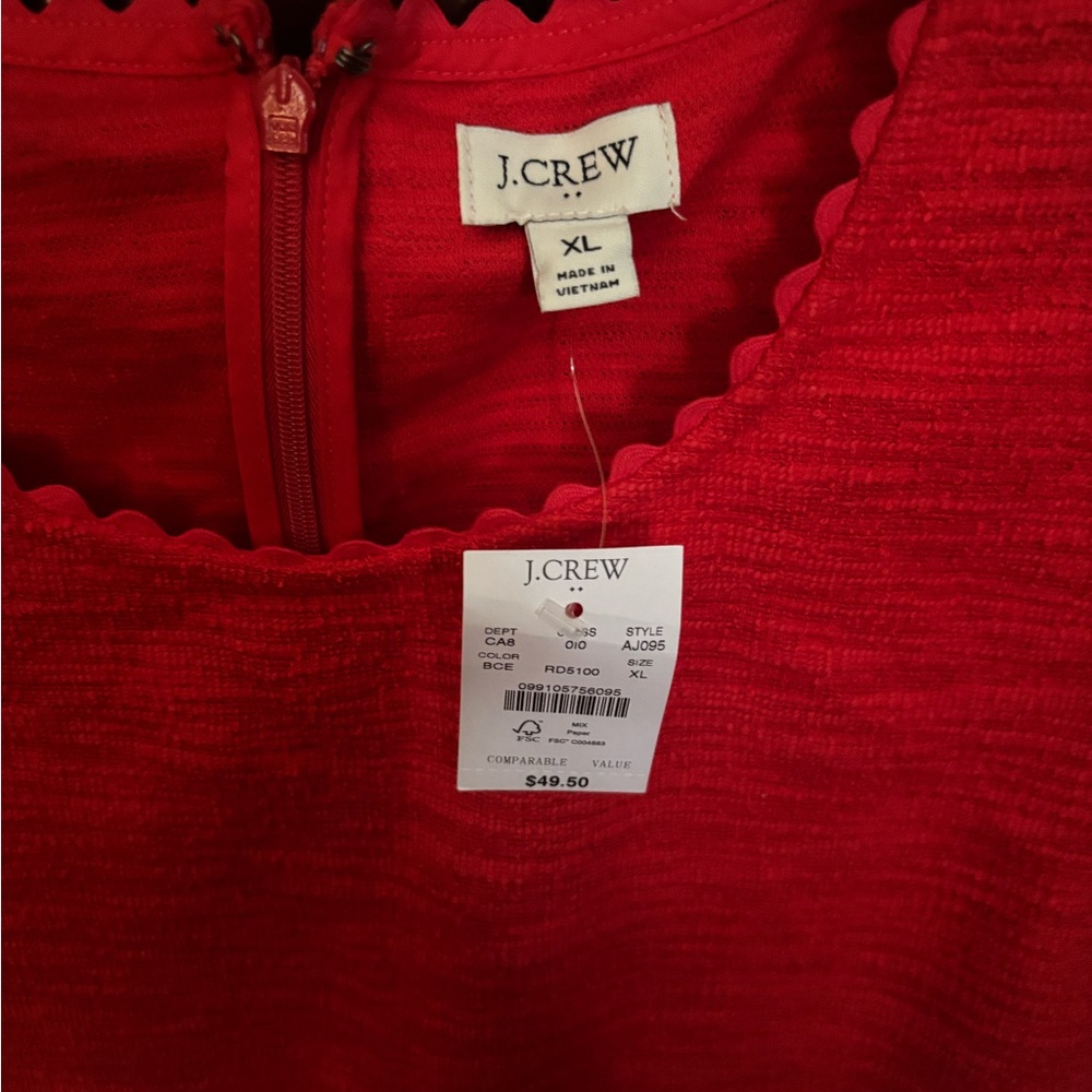 J CREW RED TOP - Picture 2 of 6